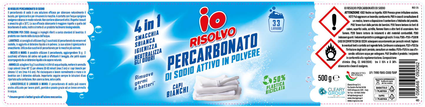 IO Risolvo Percarbonato Per Capi Bianchi