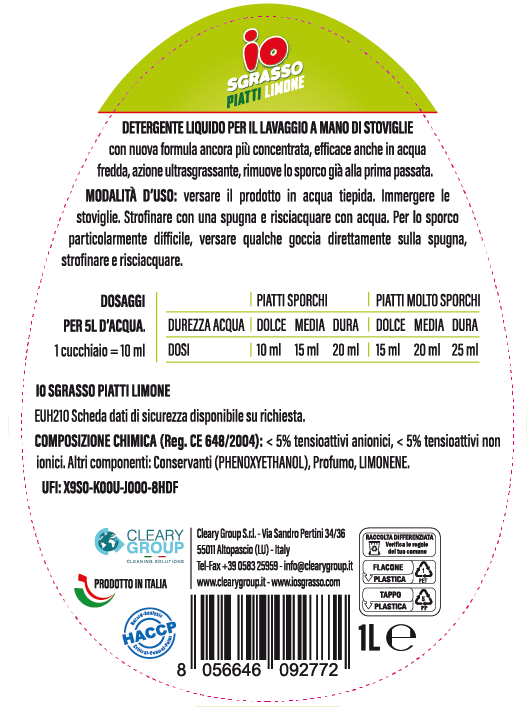 Io Sgrasso Piatti Limone